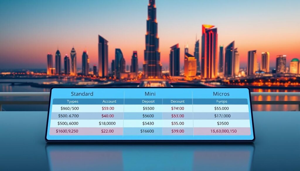 account types minimum deposit requirements