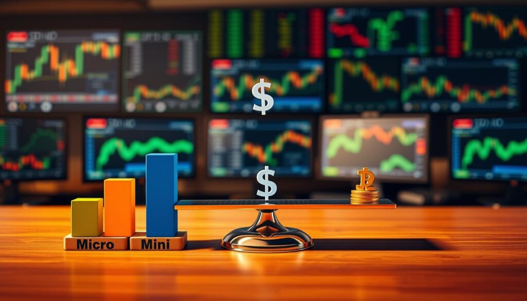 comparing forex micro mini standard account lot sizes